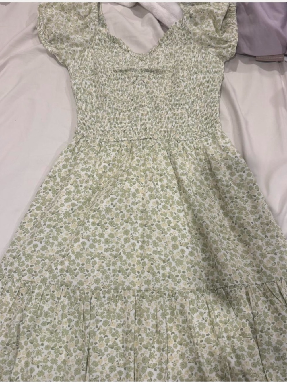Hollister Light Green Floral Dress